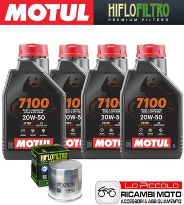 Kit Tagliando 4 OLIO [MOTUL] 7100 20w50 + FILTRO Bmw K 1200 RS 1996 1997 1998 - Imagem 1 de 4