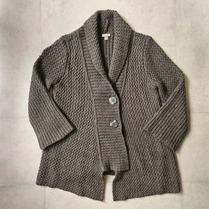 J Jill Chunky Knit Cardigan Sweater Alpaca Wool Blend Medium - Picture 1 of 19