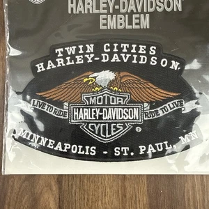 NUOVO SIGILLATO 7" Harley Davidson Bar & Shield Patch Emblema Twin Cities MN - Foto 1 di 7