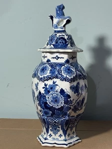 Royal Delft, Porceleyne Fles 1941 Fo-dog Ginger jar, chip, crack, crazed - Picture 1 of 22