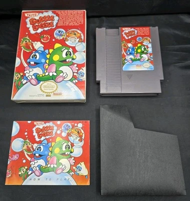Bubble Bobble (Nintendo NES, 1988) Complete CIB Box Manual Tested Authentic  - Image 1 of 4