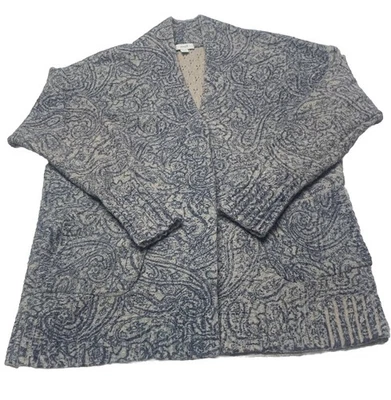 Pure Jill J Jill Cardigan Sweater Women's Petite Small-Paisley-Snap Up-Pockets - Image 1 of 4