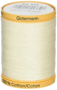 Natural Cotton Thread, 800m/875 yd, Egg White - Picture 1 of 2
