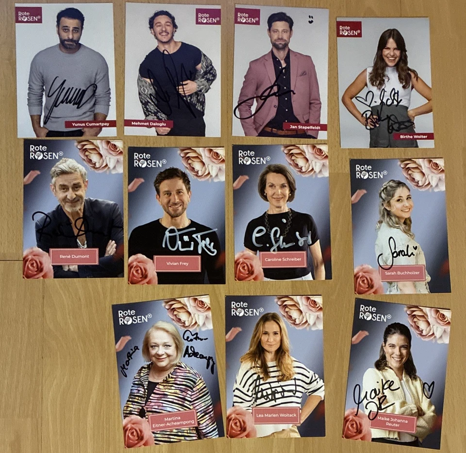 11 Autogrammkarten ARD Rote Rosen 2025 handsigniert - Bild 1 von 1