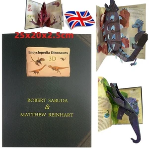 3D Prehistorica Dinosaurs Encyclopedia Kids Education Stereo Book Birthday Gift - Picture 1 of 6