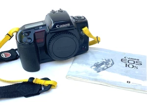 Fotocamera reflex pellicola 35mm Canon EOS 10s FUNZIONANTE | SOLO CORPO, 2 cinturini, istruzioni - Foto 1 di 8