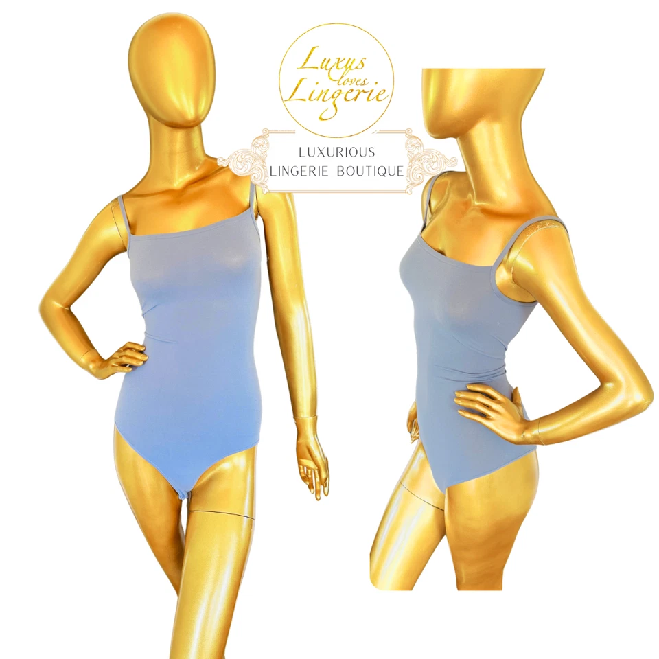 Cuerpo de cuerda Odessa de Wolford M medio azul claro correas de espagueti terciopelo Foto 1 de 1