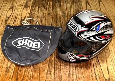 Shoei Motorcycle Helmet Snake Head Large 59-60cm DOT Snell Approved Japan READ! - Image 1 of 4