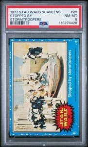 1977 Star Wars Scanlens #29 Stopped By Stormtroopers PSA 8 - Australia - Picture 1 of 2