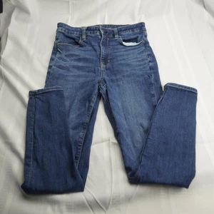American Eagle Jeans Womens 6 Blue Super Hi-Rise Jegging Next Level Stretch - Picture 1 of 9