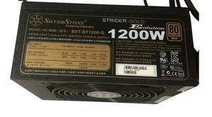 SilverStone 80 Plus SST-ST1200-G 1200W Strider Gold 80 Plus Gold Power Supply - Picture 1 of 7