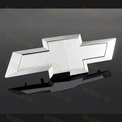 Para Chevy Chevrolet Silverado 1500 2016-2018 parrilla pajarita emblema blanco Foto 1 de 4