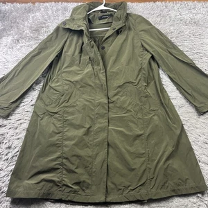 Mycrapac Rain Coat Green Packable Pockets Travel Business Small - Picture 1 of 11