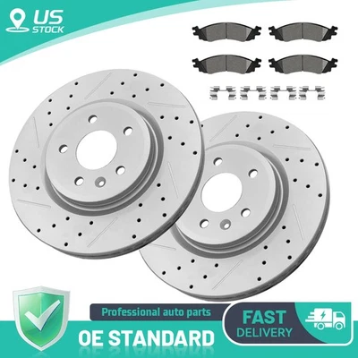 Rotores de freno delanteros + pastillas de cerámica para Ford Taurus SHO 2010 2011 2012 con rueda de 5 orejetas Foto 1 de 4