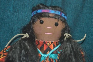 RAG DOLL Indian 21" handmade-bent legs, full costume, poly hair wig. - Picture 1 of 7