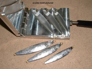 Saltwater Fish Jig -2 mold 2oz Production 4 cavity CNC Aluminum - Picture 1 of 3