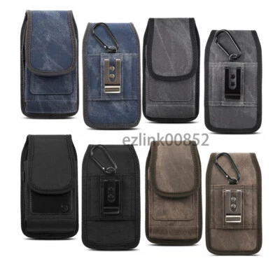 Bolsa de náilon com clipe de cinto Luxmo estojo de celular coldre clipe de metal + gancho anel D - Imagem 1 de 4