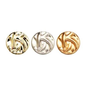 5pcs Wave Pattern Metal Buttons for Clothing & Bag Crafts Decoration 15-23mm - Picture 1 of 6