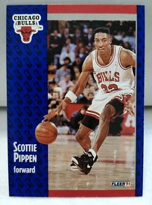 1991 Fleer #33 Scottie Pippen Chicago Bulls - Foto 1 di 2