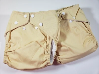 2 pañales de tela Fuzzi Bunz "tamaño perfecto" con insertos grandes 25-45+ libras amarillos nuevos con etiquetas Foto 1 de 4