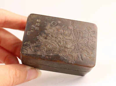 Colección China Bronce Tallado a Mano Anciano Estatua Unicornio Figura Regalo Caja de Arte Foto 1 de 4