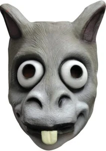 Dunkey Mask Animal Grey Donkey Fancy Dress Halloween Adult Costume Accessory - Picture 1 of 2