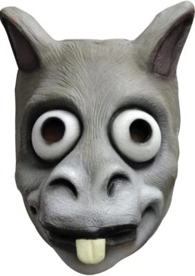 Dunkey Mask Animal Grey Donkey Fancy Dress Halloween Adult Costume Accessory - Image 1 of 2