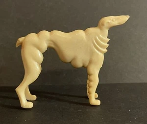Vintage Art Deco PERRO Wolfhound Galgo Don Manning Falta Cola Whippet NOSCO - Imagen 1 de 10