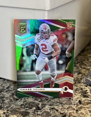 2020 Panini Donruss Elite Green Chase Young #105 Rookie Card RC Ohio State - Image 1 of 4