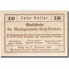 [#276803] Geldschein, Österreich, Gross-Pertholz, 10 Heller 1920 UNZ- Mehl:FS 29