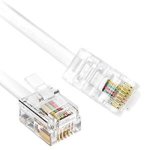 RJ45 to RJ11 Cable, 6 Feet Phone Jack to Ethernet Adapter RFAdapter RJ11 6P4C Ma