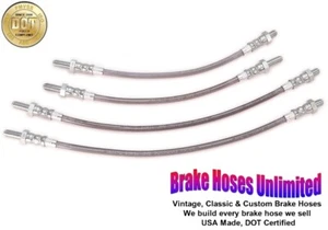 STAINLESS BRAKE HOSE SET Triumph 2000, 2500, 2.5 - 1974 1975 1976 1977 - Picture 1 of 2