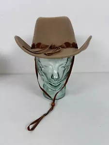 Sombrero Vaquero Marrón/Beige 100% Lana Talla 57cm/59cm - Imagen 1 de 20