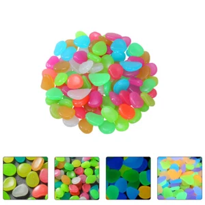 400pcs Luminous Garden Rocks Pebble Stones Fish Tank Luminous Aquarium Stone - Picture 1 of 12