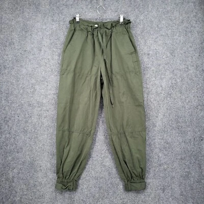 Urban Outfitters Jogger Mujer S Pequeño Verde UO Evon Cintura Alta Bolsa de Papel Pantalones Foto 1 de 4