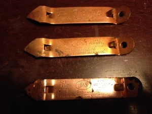 3 - Vintage F&S Beer Fuhrmann & Schmidt Shamokin COPPER Bottle Openers - Picture 1 of 4