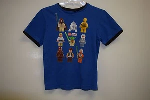 Camiseta STAR WARS "Lego Star Wars" Han Luke Vader R2 Azul Juvenil Niño Talla M - Imagen 1 de 4