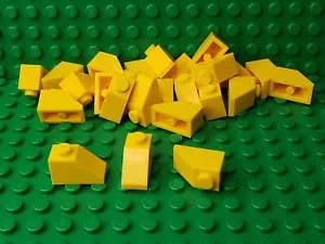 ** LOTTO 25 CT ** LEGO NUOVO giallo 1 x 2 pezzi pendenti lotto da 25 (A-89) - Foto 1 di 1