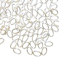 M6204 Silver 7mm Oval 18-gauge Plated Brass Jumpring 100pc