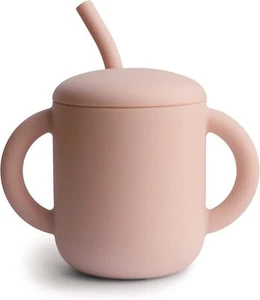 100% Silicone Training Cup & Straw for Toddlers | 6 Months+ (Blush) - Picture 1 of 7