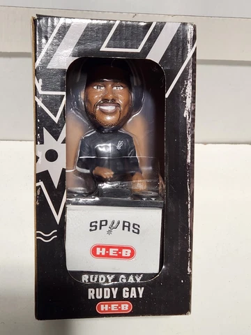 San Antonio SPURS Rudy Gay Stats Bobblehead HEB LE DJ Limited Edition Cover