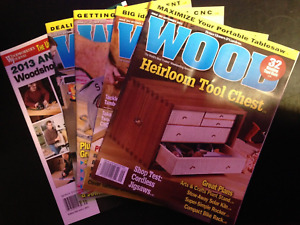5 Wood Magazine lot, Woodworking. Set 3.