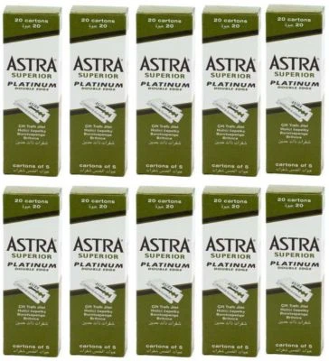 1000 hojas de afeitar Astra Superior Platinum de doble filo + afeitadora gratis Foto 1 de 2