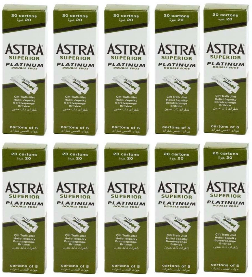 1000 hojas de afeitar Astra Superior Platinum de doble filo + afeitadora gratis Foto 1 de 2