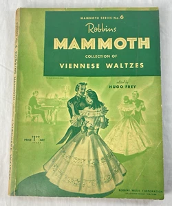 De colección Robbins Mammoth Colección de Valses Vieneses Hugo Frey 1940 Hoja Música - Imagen 1 de 13