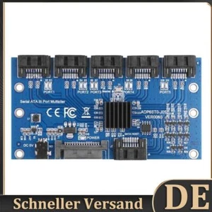 SATA Expansion Card 1 to 5 Port SATA3.0 Motherboard 6Gbps Riser Hub Adapter DE - Bild 1 von 6