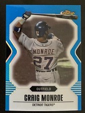 2007 Topps Finest Baseball Blue Refractor /399 CRAIG MONROE #129 Tigers
