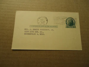 Werbepostkarte Roy H. Bjorkman Pelze und Kleidung 1950 MINNEAPOLIS MN - Bild 1 von 2