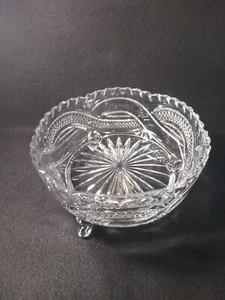 Brilliant Cut Vintage Tri footed Large Bowl - Picture 1 of 3