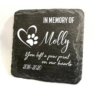 Lapide per animali lapide lapide commemorativa pietra ardesia lapide commemorativa gatto cane 2024 - Foto 1 di 16